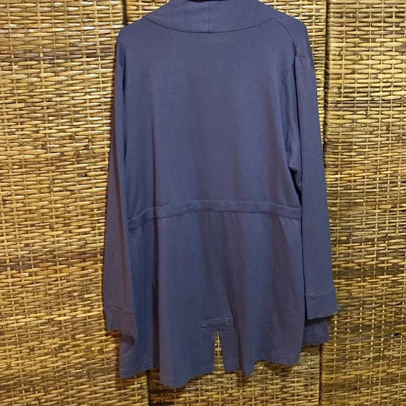 EUC Soft surroundings purple waterfall jacket sweater zipper details XL - Picture 5 of 7